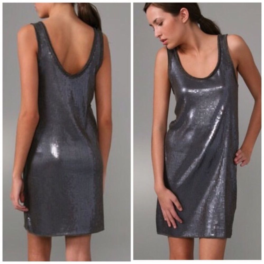 Vince Square Sequin Tank Dress Size M